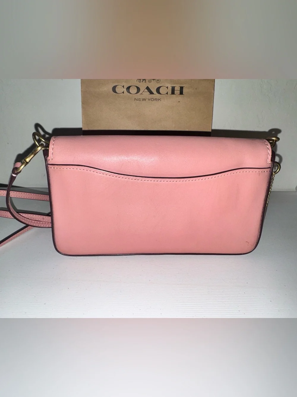 Coach 1941 Dinky Glove tanned Leather Crossbody bag in Pink Oxblood 2018 - 37296